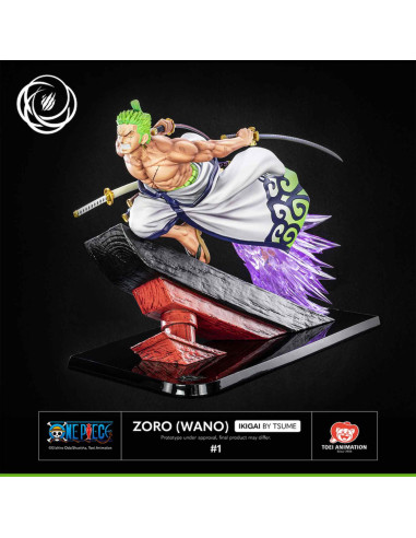 Figura tsume arts one piece wano zoro estatua resine escala 1 - 6 ikigai