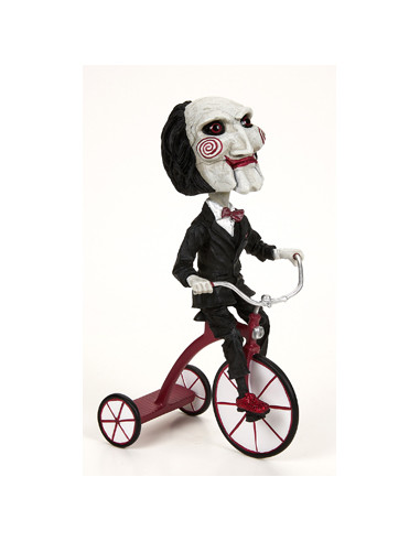 Figura neca saw head knocker puppet on tricyclesue)