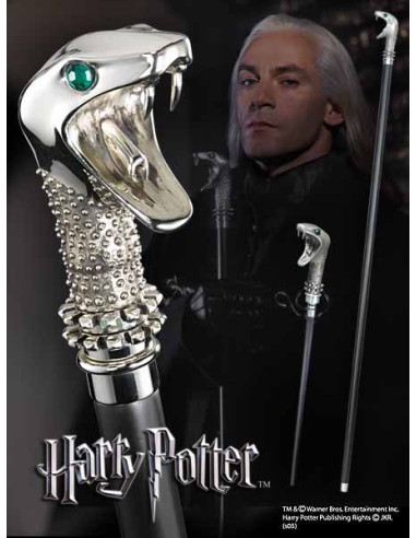 Replica the noble collection harry potter lucius malfoy baston con varita oculta 116 cm