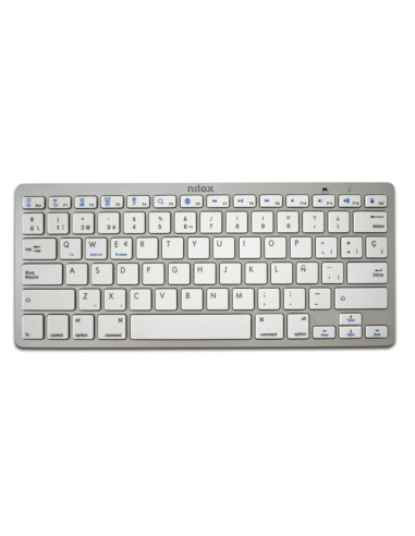 Teclado nilox nxkb01s bluetooh plateado