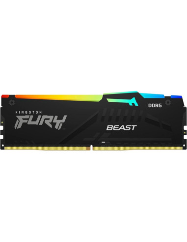 Memoria ram ddr5 8gb kingston - 5200 mhz - pc5 - 41600 - fury beast rgb - cl36 - 1.25v - am5