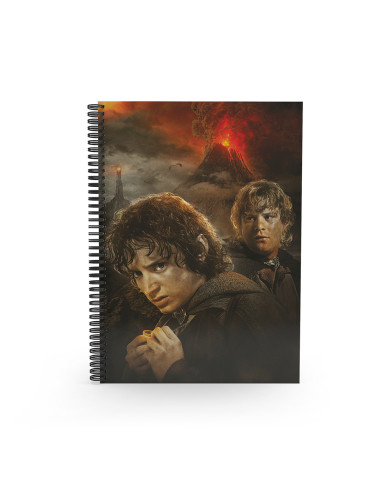 Libreta efecto 3d frodo y sam el señor de los anillos