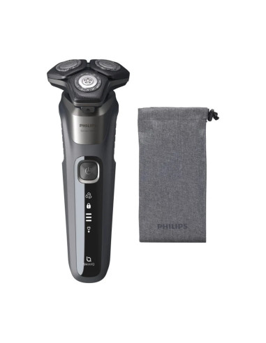 Afeitadora philips shaver serie 5000 negro - cabezal 360º - recortador - lavable - wet