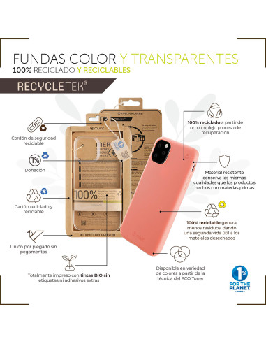 Funda muvit recycletek para apple iphone 14 negra