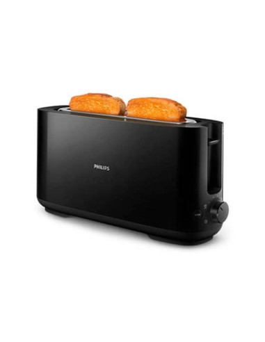 Tostadora philips daily collection hd2590 negro 1030w - 8 niveles - 2 ranuras largas - bandeja migas