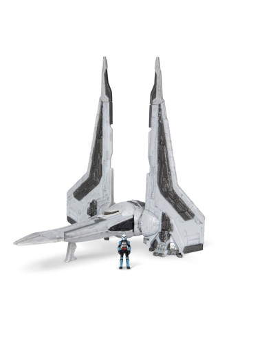 Figura jazzwares star wars nave deluxe kom'rk class con figura