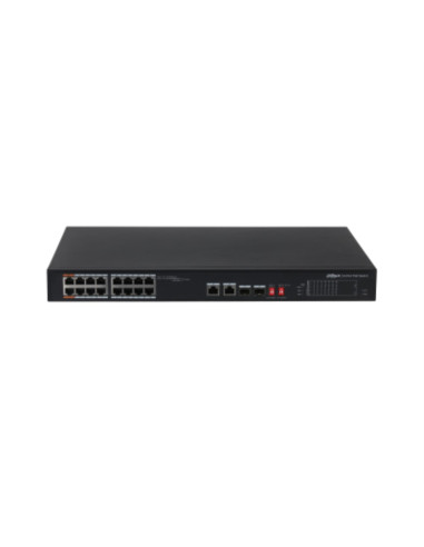 Switch dahua dh - pfs3218 - 16et - 135 poe 16 puertos gigabit ethernet 2 puertos sfp