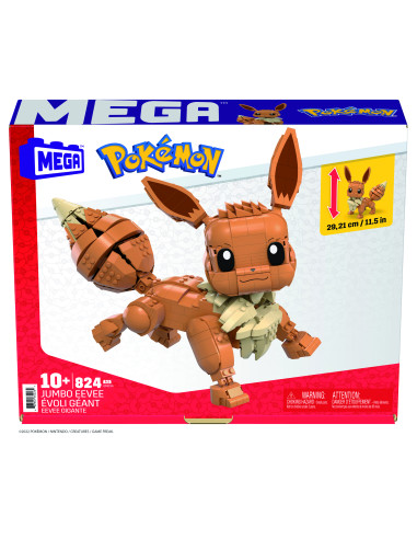 Figura mattel mega construx pokemon jumbo eevee