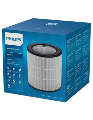 Filtro philips nanoprotect serie 2 para series 800 - 800i hasta 99.5% part. -  comp. ac0819 - 10 y ac0820 - 10 - 12m