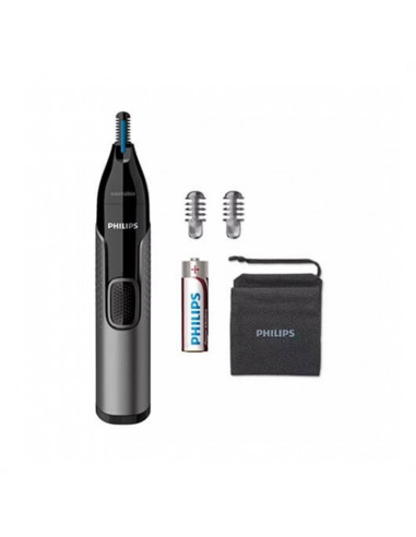 Cortapelos philips + naricero nt3650 - 16 negro 2peines -  cuchilla lavable -  ducha -  recortador -  pila aa