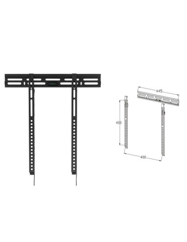 Soporte fijo de pared phoenix para tv - monitor hasta 55pulgadas vesa hasta 400x400 hasta 50kg negro