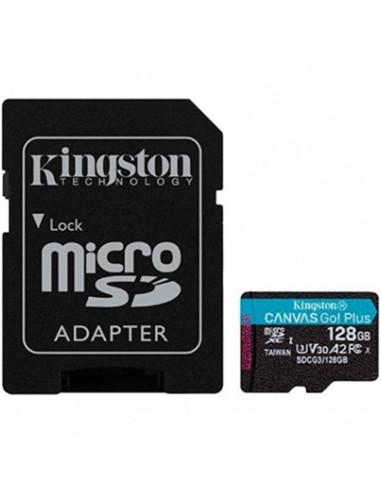 Tarjeta memoria micro sdxc 128gb kingston canvas go uhs - i cl10 r: 170mb - s  w:90mb - s