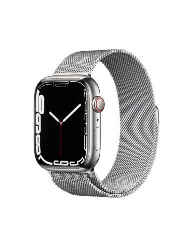 Reloj smartwatch apple watch series 7 gps + cellular 45mm silver pantalla ip6x -  retina -  sensor o2 -  app ecg