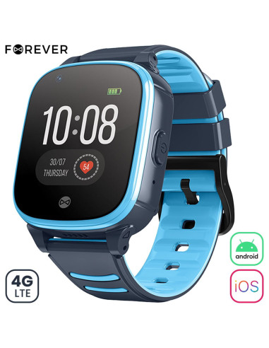 Reloj smartwatch forever look me kw - 500 4g color azul