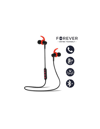 Auriculares bluetooth forever 4sport bsh - 400 red color rojo y negro