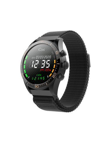 Reloj smartwatch forever amoled icon aw - 100 color negro