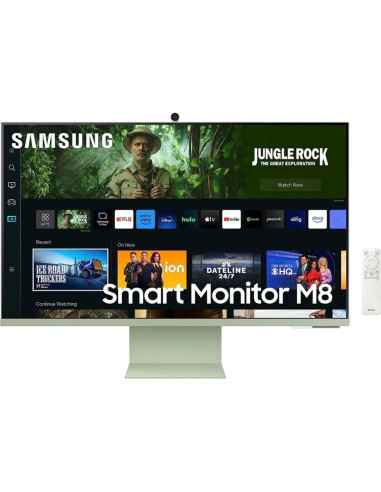 Monitor led 32pulgadas samsung m8 ls32cm80guuxen smart tv - va - 4k uhd - hdmi - usb tipo c - 60hz - 4ms - webcam