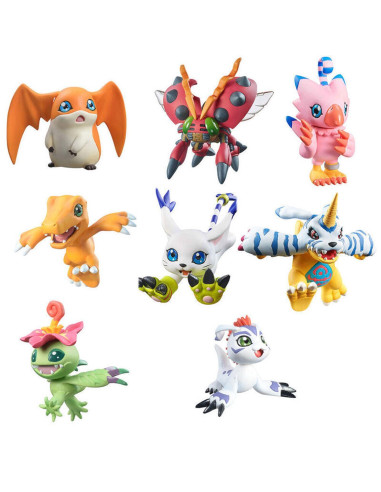 Pack 8 figuras megahouse digimon adventure digicolle! series mix special edition gift set