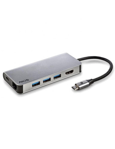 Docking station ngs wonder dock 8 3x usb 3.0 -  1x usb 2.0 -  1x usb tipo c -  1x rj - 45 -  1x hdmi