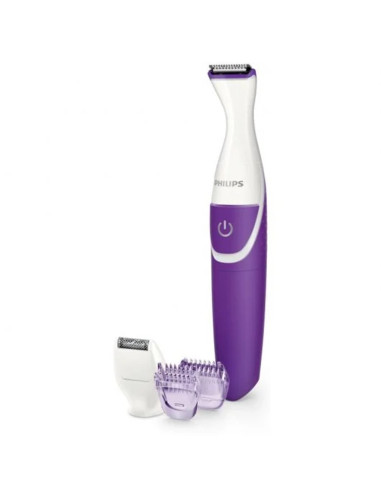 Depiladora perfiladora philips essential morado lavable -  seco -  2 peines -  cepillo de limpieza