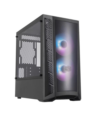 Caja ordenador gaming m - atx coolermaster mb320l cristal templado -  2 x 120mm argb