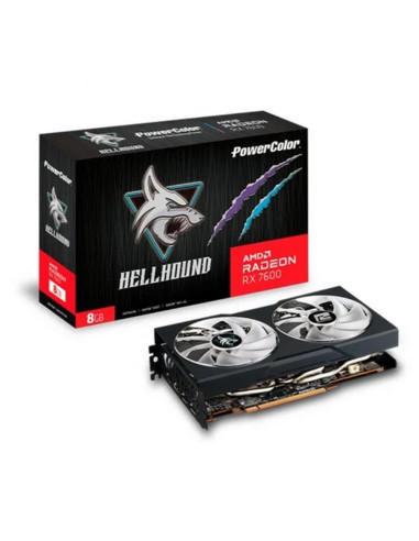 Tarjeta grafica powercolor rx 7600 hellhound oc 8gb gddr6