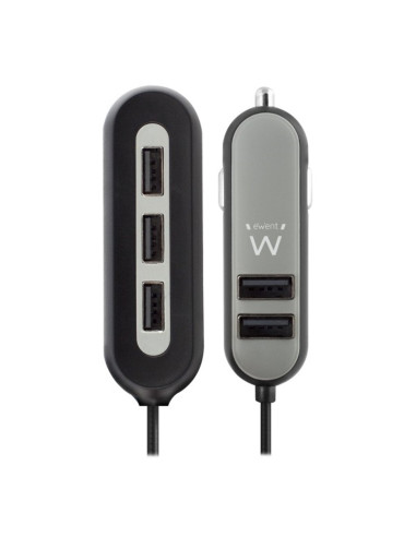 Cargador usb ewent para coche -  5 puertos -  54w