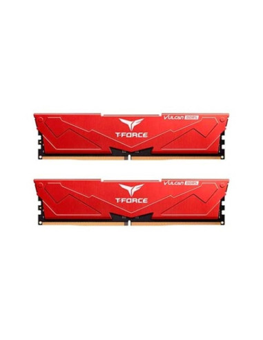 Memoria ram teamgroup t - force vulcan rojo ddr5 2x16gb 32gb cl38