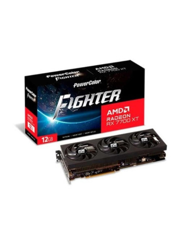 Tarjeta grafica powercolor amd radeon rx 7700 xt fighter 12gb gddr6