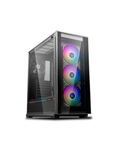 Caja ordenador gaming deepcool matrexx 70 3f e - atx cristal templado negro