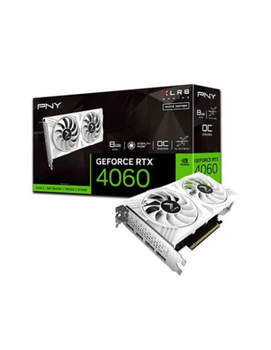 Tarjeta grafica pny nvidia rtx 4060 xlr8 8gb gddr6 white