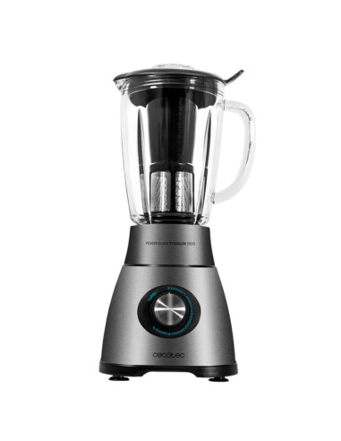 Batidora de vaso cecotec power black titanium 1800w 2.1l