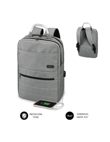 Mochila subblim elite airpadding para portatil 15.6pulgadas gris