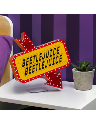 Lámpara paladone cartel de beetlejuice