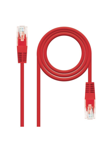 Latiguillo cable red utp cat.6 rj45 nanocable 1m rojo