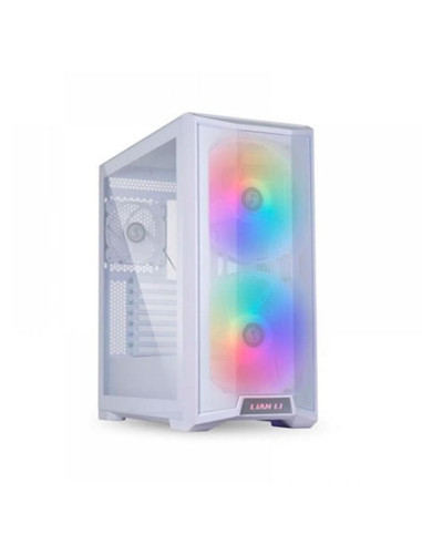 Caja ordenador gaming lian li atx 215 argb cristal templado usb 3.0 blanco