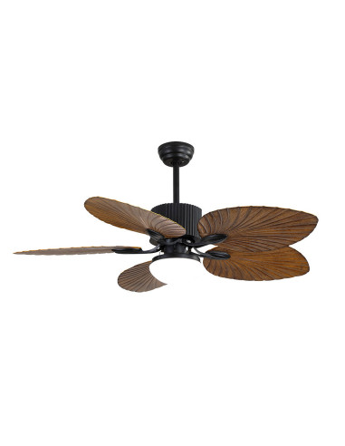 Ventilador dc 24w colla negro 5 aspas marron 6 velocid.2950lm c - remoto temporizador 132 d