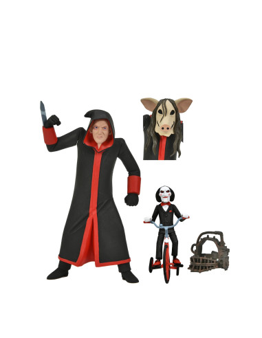 Figura neca toony terrors jigsaw killer & billy the puppet tricycle boxed set