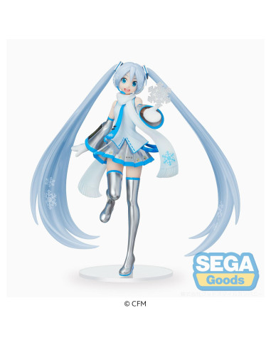 Figura sega goods luminasta hatsune miku snow miku sky town version