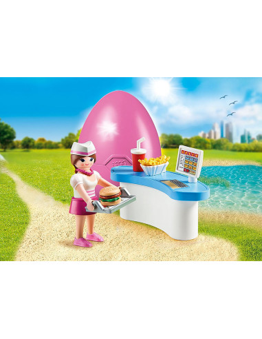 Playmobil special plus camarera con mostrador huevo de pascua