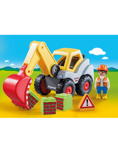 Playmobil 1.2.3 pala excavadora