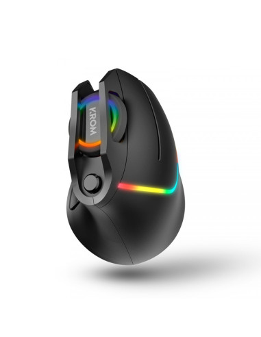 Mouse raton krom kaox gaming 6400 dpi usb rgb ergonomico vertical