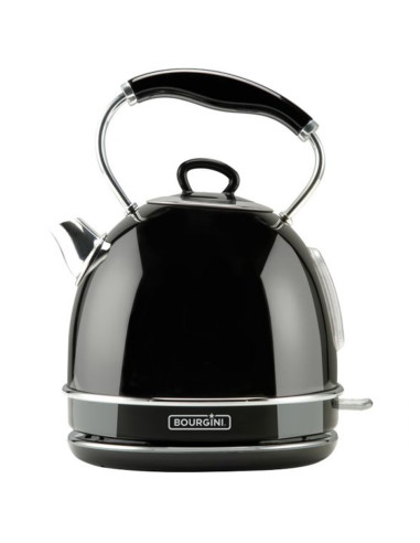 Hervidor de agua bourgini nostalgic water kettle del negro 1.7l