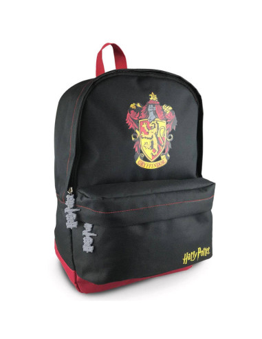 Mochila groovy harry potter escudo gryffindor negra 38 cm