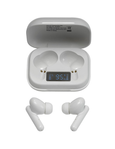 Auricular bluetooth denver twe - 38 - estuche de carga - blanco