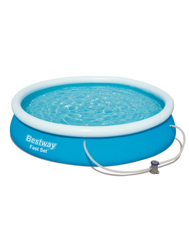 Bestway 57274 -  piscina desmontable autoportante fast set 366x76 cm depuradora de cartucho de 1.249 litros - hora