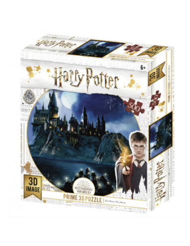 Puzzle 3d lenticular harry potter hogwarts 500 piezas