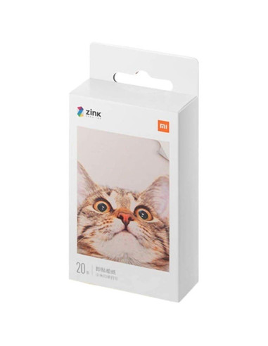 Papel fotografico xiaomi mi portable photo printer paper 5x73cm 20 hojas