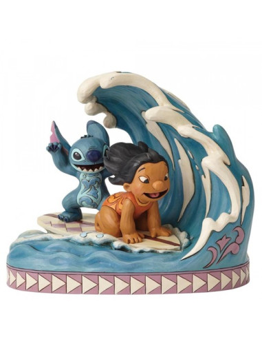 Figura enesco disney lilo & stitch lilo & stitch surfeando una ola