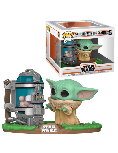 Funko pop deluxe star wars the mandalorian baby yoda con tarro de huevos 50962